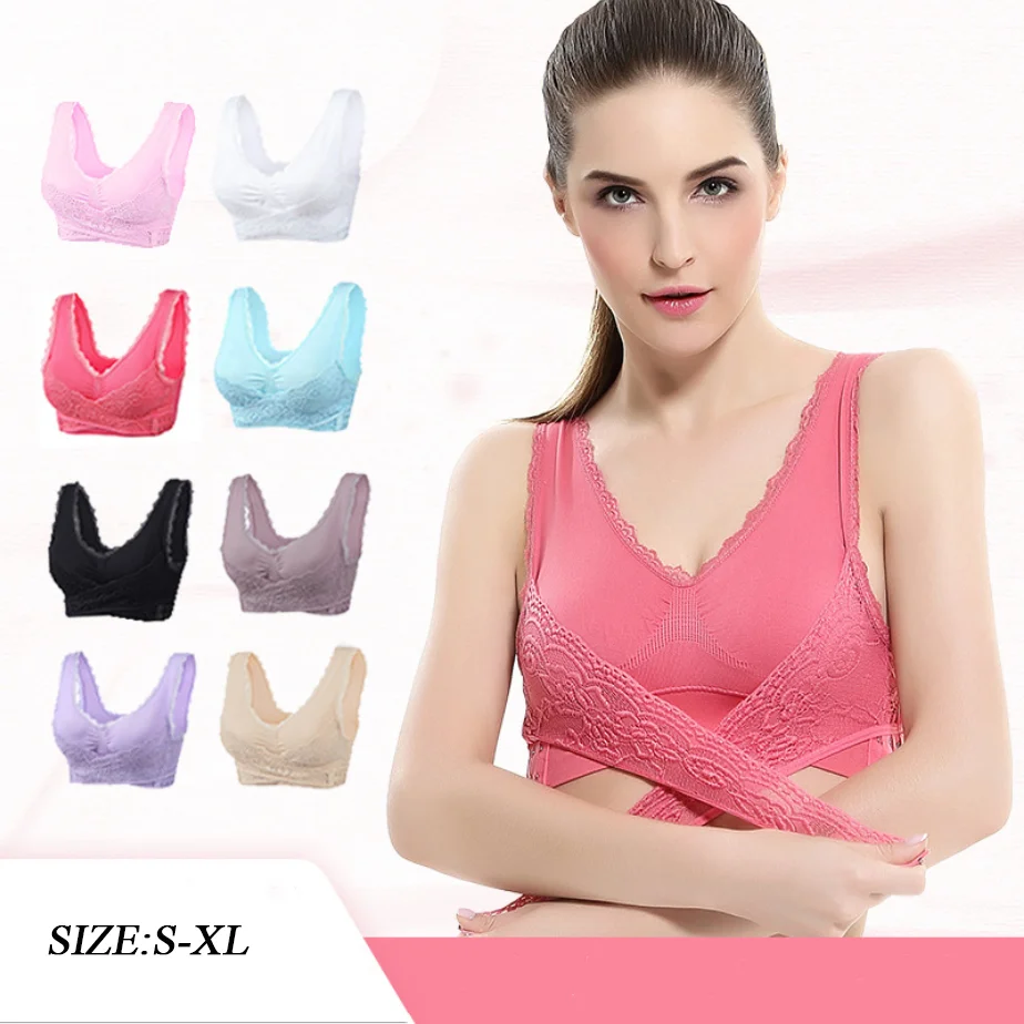 Women Sports Bras Front Cross Side Buckle Gather Bra Non-wire Lace Running Yoga Bra Shockproof Sports Underwear Female Top
Women Sports Bras Front Cross Side Buckle Gather Bra Non-wire Lace Running Yoga Bra Shockproof Sports Underwear Female Top