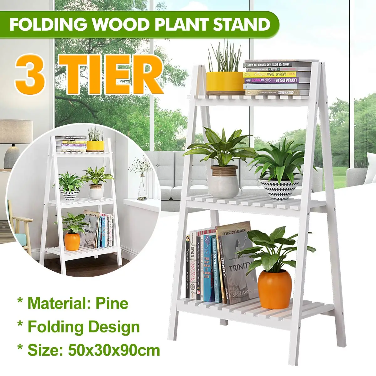 Folding Plants Stand 3Tier Ladder Shelf Wood Bookshelf Storage Rack Home Garden Decor Plants Stand Flower Pot Rack Plant Shelves
Folding Plants Stand 3Tier Ladder Shelf Wood Bookshelf Storage Rack Home Garden Decor Plants Stand Flower Pot Rack Plant Shelves