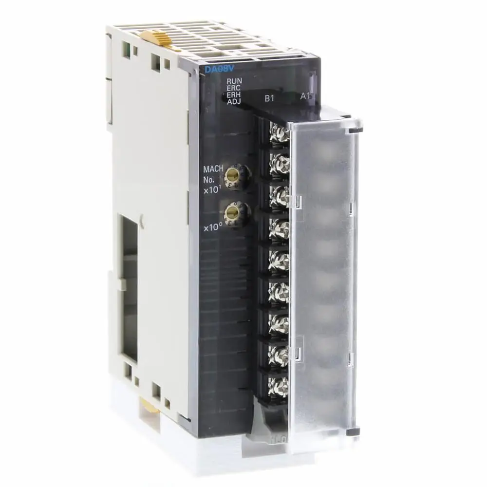 CJ1W-DA08V Analog output unit, 8 x output 1 to 5 V, 0 to 5 V, 0 to 10 V, -10 to 10 V, resolution 1:4000 scalable to ±32000 or 1:
CJ1W-DA08V Analog output unit, 8 x output 1 to 5 V, 0 to 5 V, 0 to 10 V, -10 to 10 V, resolution 1:4000 scalable to ±32000 or 1: