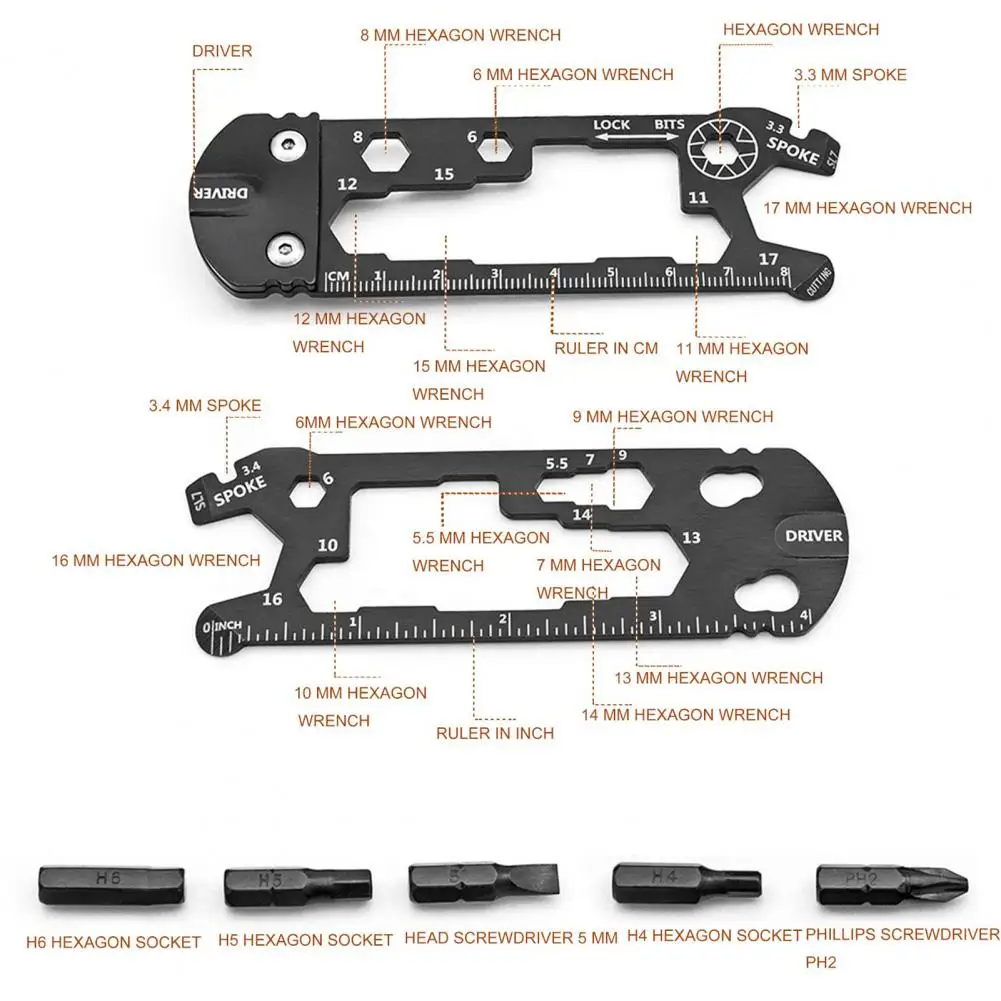 HOT SALES16 in 1 Portable Screwdriver Wrench Ruler Multi-function Bicycle Repair Tool
HOT SALES16 in 1 Portable Screwdriver Wrench Ruler Multi-function Bicycle Repair Tool