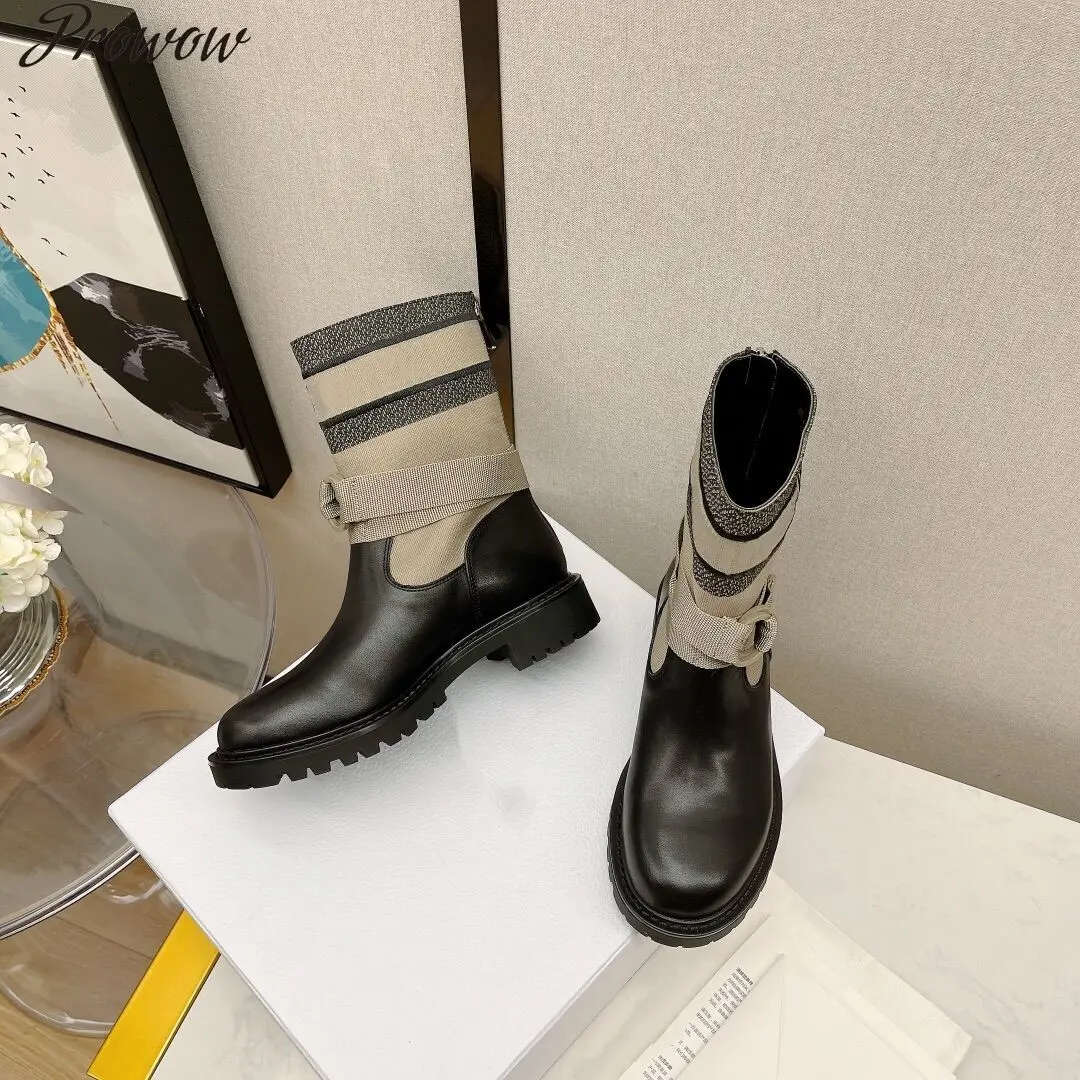 Prowow Patchwork Short Boots Women Shoes Autumn Winter Genuine Leather Platform Western Boots Zipper Round Toe Med Heels
Prowow Patchwork Short Boots Women Shoes Autumn Winter Genuine Leather Platform Western Boots Zipper Round Toe Med Heels