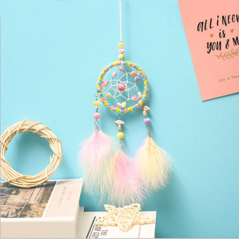 Ins Style Bright Pink Dreamcatcher Accessory Feather Car Mirror Hanging Pendant For Girls Room Decor Wind Chimes Friends Gifts 
Ins Style Bright Pink Dreamcatcher Accessory Feather Car Mirror Hanging Pendant For Girls Room Decor Wind Chimes Friends Gifts