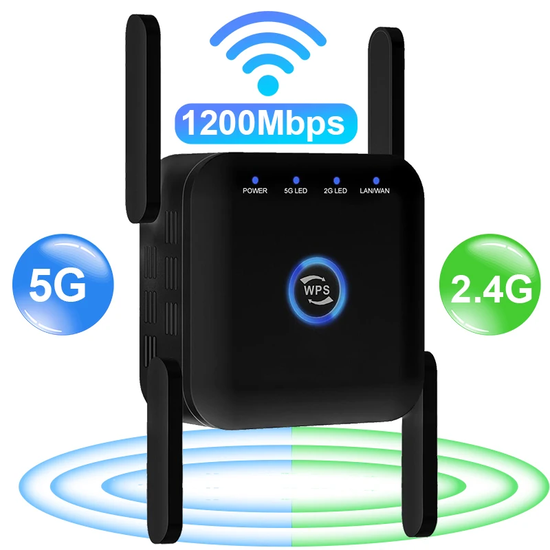 5g WiFi Repeater Router Signal Wifi Amplifier Wifi Extender 1200Mbps Wi fi Booster 2.4G 5 Ghz Long Range Wireless Repeater Wifi
5g WiFi Repeater Router Signal Wifi Amplifier Wifi Extender 1200Mbps Wi fi Booster 2.4G 5 Ghz Long Range Wireless Repeater Wifi
