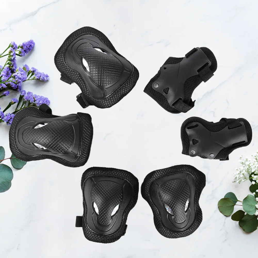 6Pcs Sports Protective Gear Kit Knee Protector Elbow Pads Set Wrist Brace Set Size Black
6Pcs Sports Protective Gear Kit Knee Protector Elbow Pads Set Wrist Brace Set Size Black