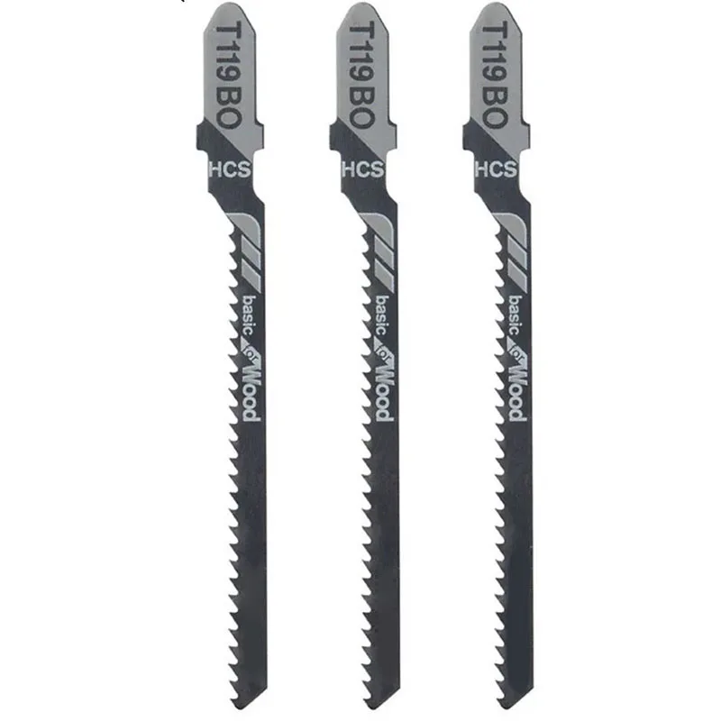 

5pcs Set 3" 12TPI HCS Saw Blade 3 Inches T-Shank Jigsaw Blades T119BO Sharp Lightweight Durable Wood Cutting Tools Power Tool