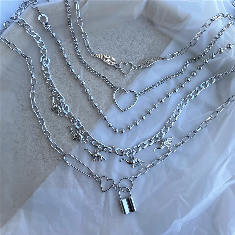 Kpop Stainless Steel Harajuku Heart Wing Choker Necklaces For Women collar Goth Statement Chain Necklace aesthetic jewellery
Kpop Stainless Steel Harajuku Heart Wing Choker Necklaces For Women collar Goth Statement Chain Necklace aesthetic jewellery