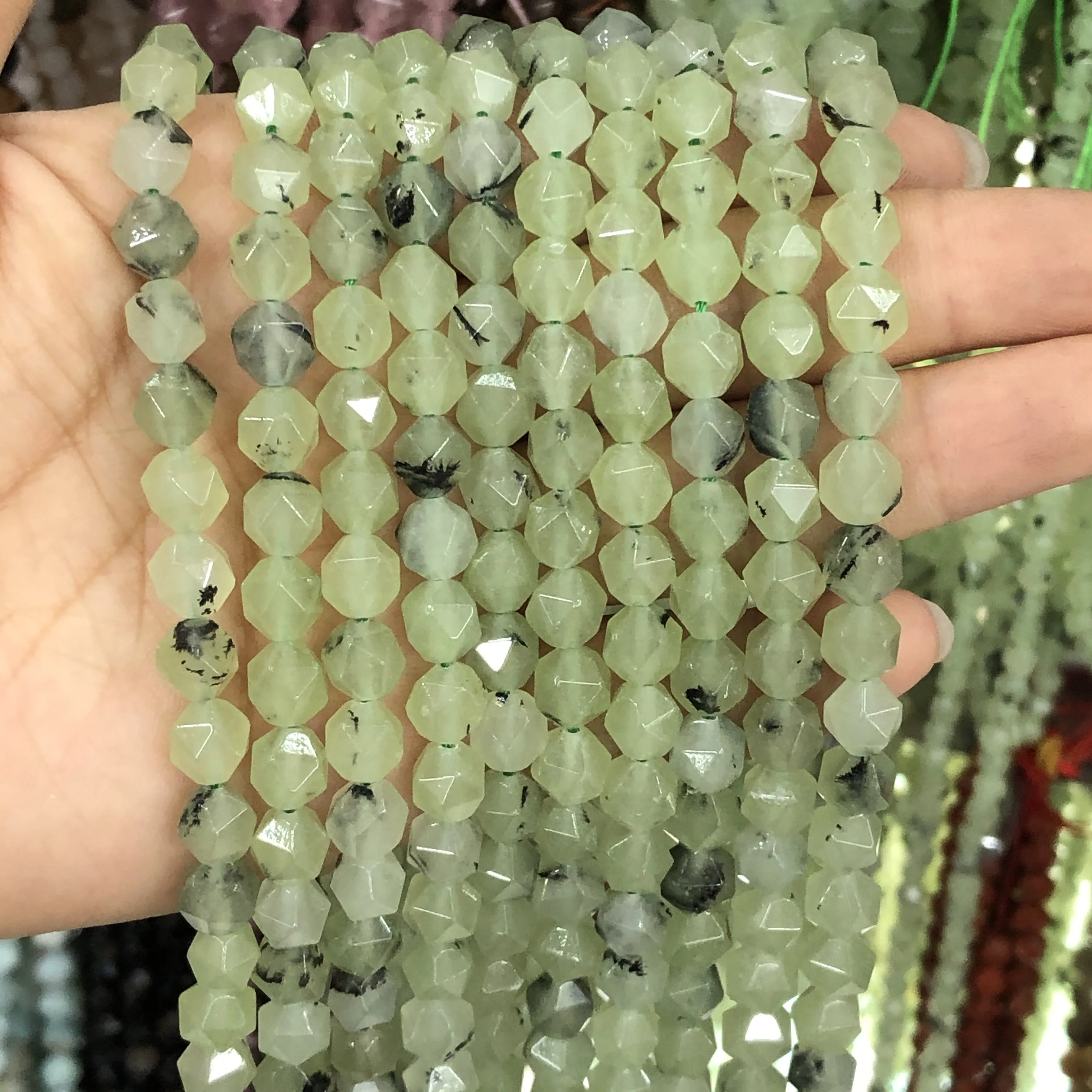 Natural Faceted Green Prehnites Quartzs Beaded Loose Spacer Beads For DIY Jewelry Making Bracelet Accessories Pick Size 6 8 10mm
Natural Faceted Green Prehnites Quartzs Beaded Loose Spacer Beads For DIY Jewelry Making Bracelet Accessories Pick Size 6 8 10mm