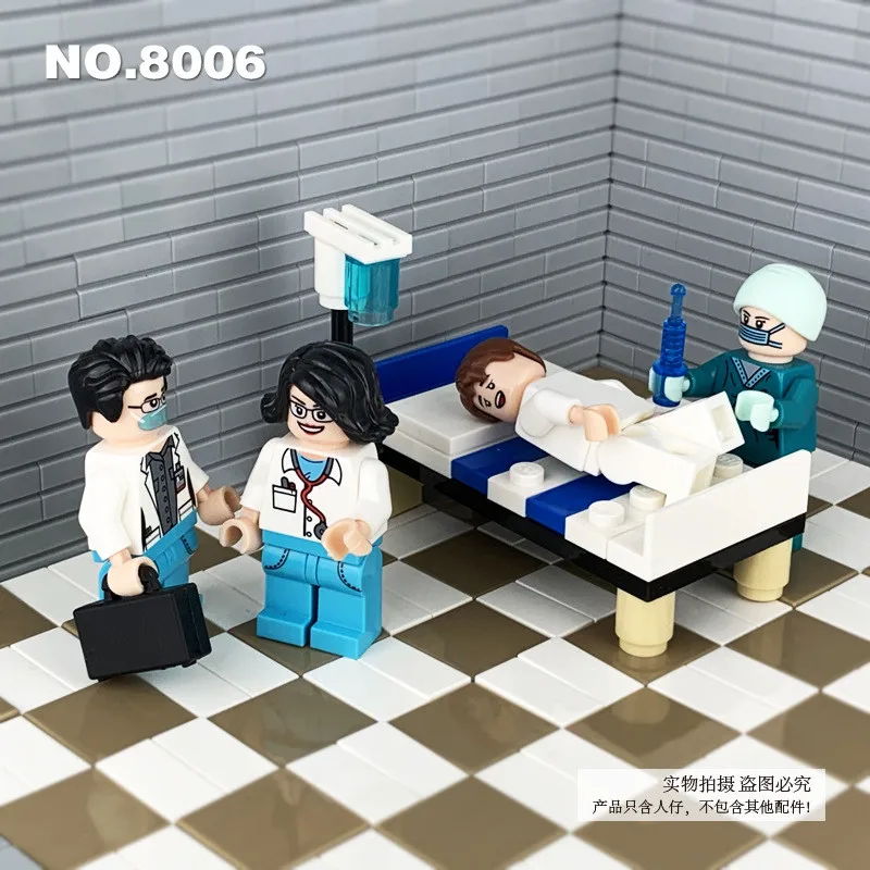 City Medical staff Doctor Nurse MOC City playmobil brinquedos figures Building Block Brick mini Educational toys for Children
City Medical staff Doctor Nurse MOC City playmobil brinquedos figures Building Block Brick mini Educational toys for Children