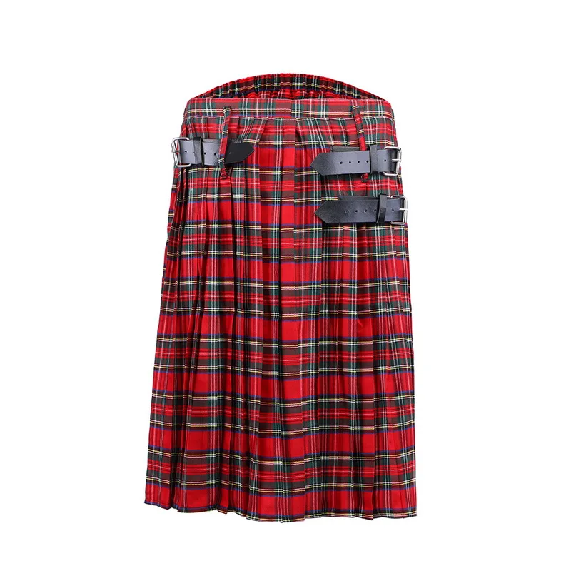 Shujin шотландский мужской Kilt традиционный ремень в клетку плиссированная цепь