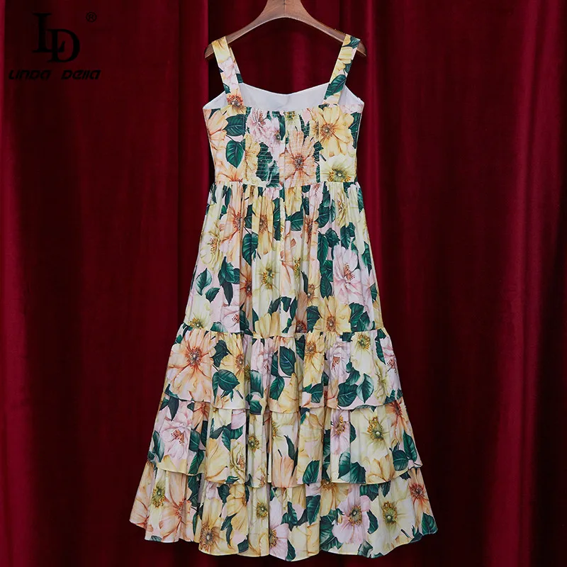 2021 Summer Fashion Runway Cotton Dress Women Spaghetti Strap Floral Print Midi Tiered Holiday Elegant Dresses
2021 Summer Fashion Runway Cotton Dress Women Spaghetti Strap Floral Print Midi Tiered Holiday Elegant Dresses