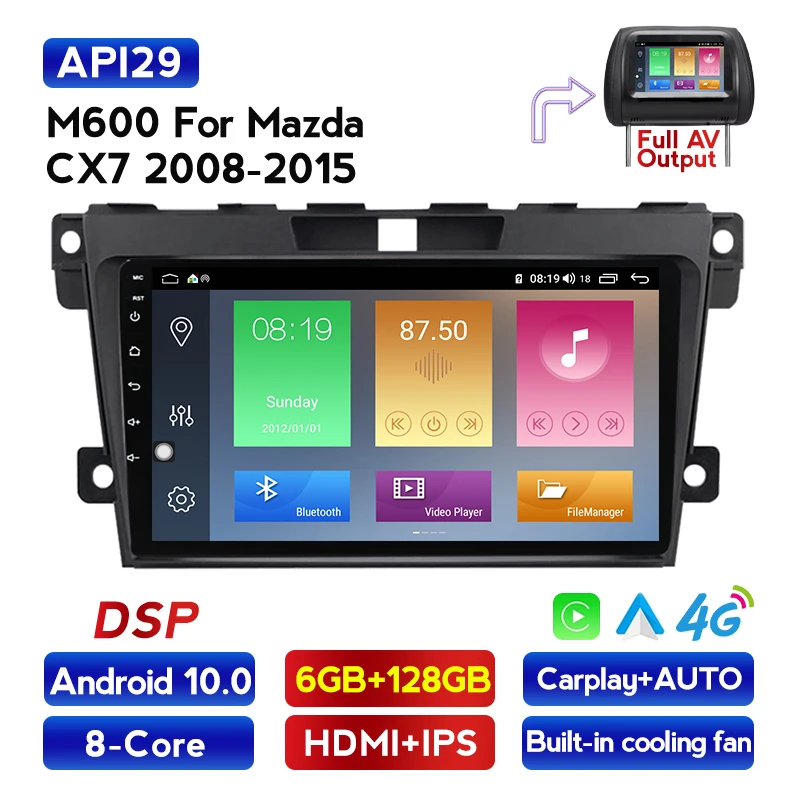 Автомагнитола 2DIN, 6G + 128G, Wi-Fi, 4G LTE, мультимедийный видеоплеер, GPS-навигация для Mazda CX-7 2008-2015 с RDS DSP
Автомагнитола 2DIN, 6G + 128G, Wi-Fi, 4G LTE, мультимедийный видеоплеер, GPS-навигация для Mazda CX-7 2008-2015 с RDS DSP