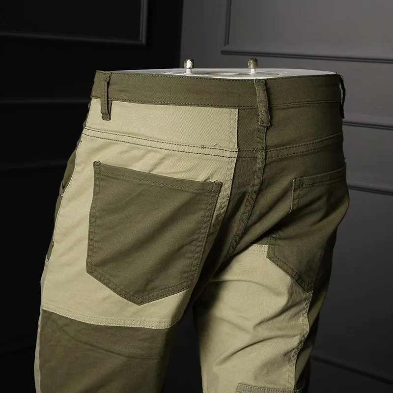 Summer Fashion Patchwork Ankle Length Jeans Mens Colorblock Slim Fit Straight Elastic Pencil Pants Vintage Male Denim Trousers
Summer Fashion Patchwork Ankle Length Jeans Mens Colorblock Slim Fit Straight Elastic Pencil Pants Vintage Male Denim Trousers