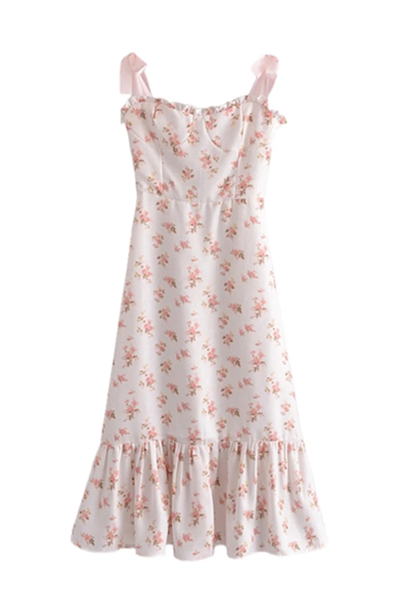 French Idyllic Floral Slim Fitting Suspender Dress with Ruffle and Double Shoulder Strap Mid Length High Waist Holiday Skirt
French Idyllic Floral Slim Fitting Suspender Dress with Ruffle and Double Shoulder Strap Mid Length High Waist Holiday Skirt