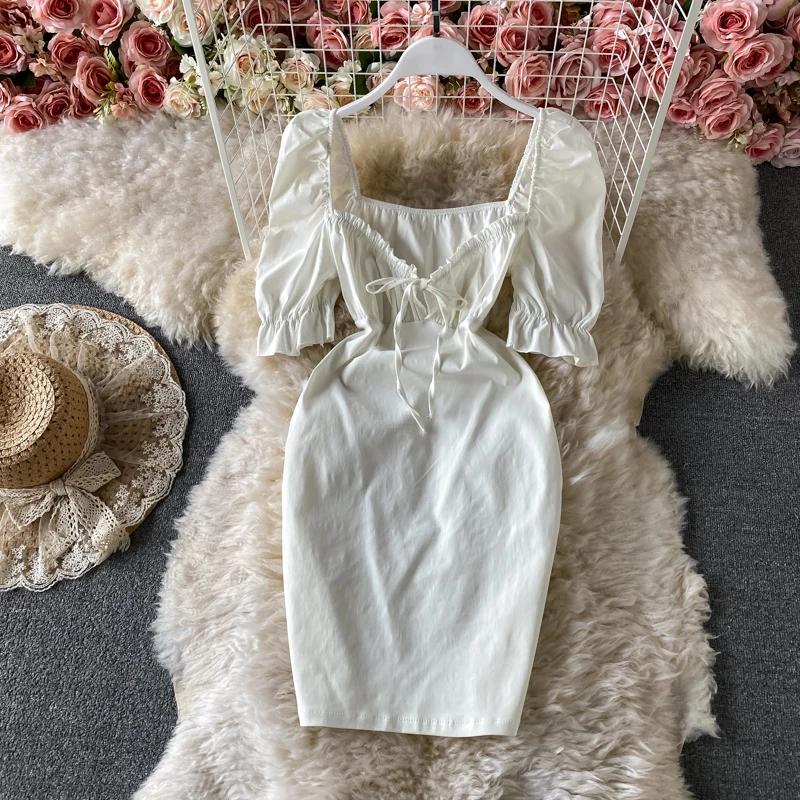 Sexy dresses for women square collar dress solid color 2021 summer new dresses woman A-line woman dress ins
Sexy dresses for women square collar dress solid color 2021 summer new dresses woman A-line woman dress ins