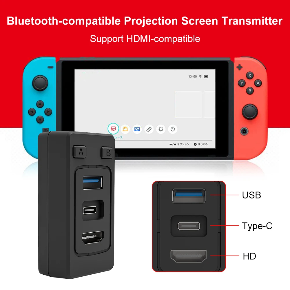 2021 Newest Projection Screen Bluetooth 5.0 Transmitter HD Video Conversion Adapter for Switch Home TV PC Projector Accessories
2021 Newest Projection Screen Bluetooth 5.0 Transmitter HD Video Conversion Adapter for Switch Home TV PC Projector Accessories