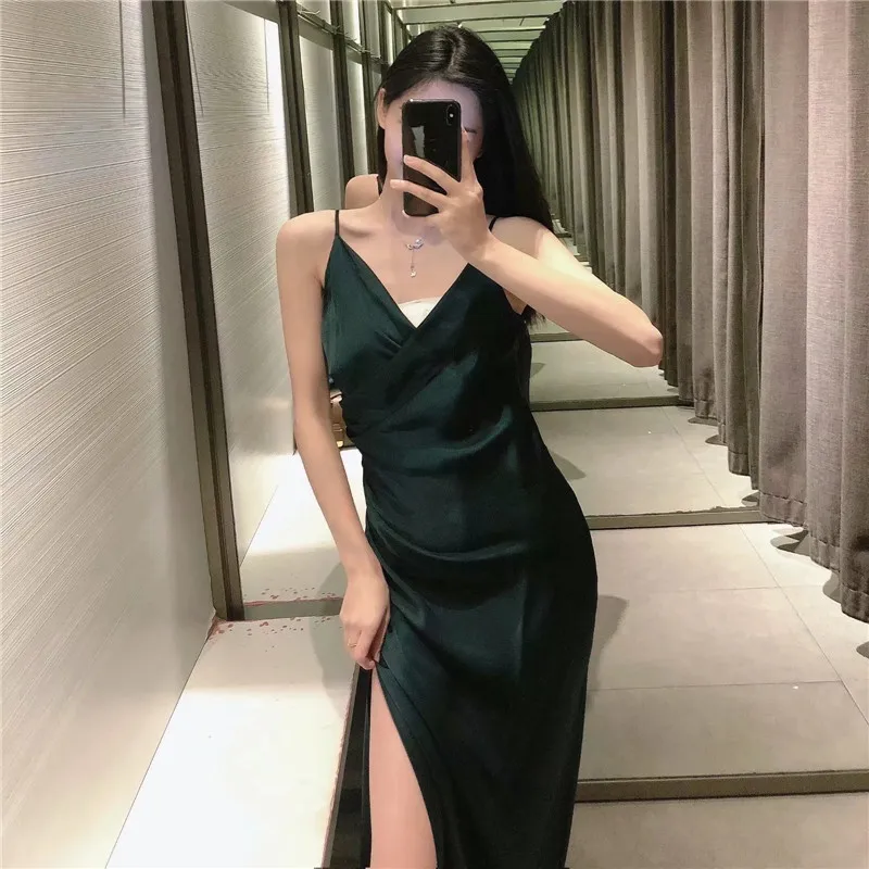 Za Summer Slip Long Dress Woman 2021 Rose Red Camisole Elegant Party Dresses Women Ruched Backless Midi Sexy Dresses
Za Summer Slip Long Dress Woman 2021 Rose Red Camisole Elegant Party Dresses Women Ruched Backless Midi Sexy Dresses