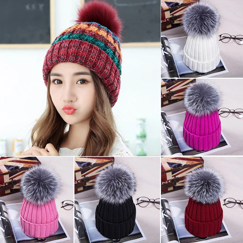 Women Knitted Winter Hat Female Warm Fur Pompom Beanie Girls Solid Bonnet Femme Skullies Beanies Soft Hats Women's Winter Caps
Women Knitted Winter Hat Female Warm Fur Pompom Beanie Girls Solid Bonnet Femme Skullies Beanies Soft Hats Women's Winter Caps