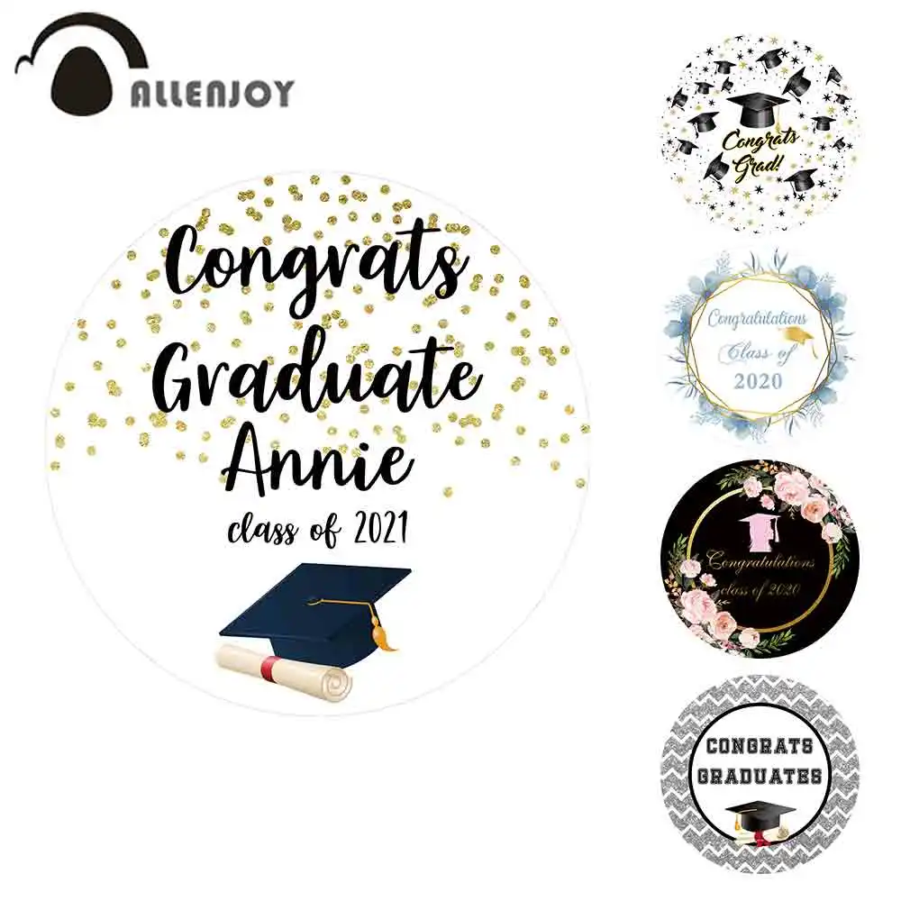Allenjoy Congrats Graduate 2021 Round Photography Background Student Party Bachelor Cap Photophone Custom Name Date Backdrops
Allenjoy Congrats Graduate 2021 Round Photography Background Student Party Bachelor Cap Photophone Custom Name Date Backdrops