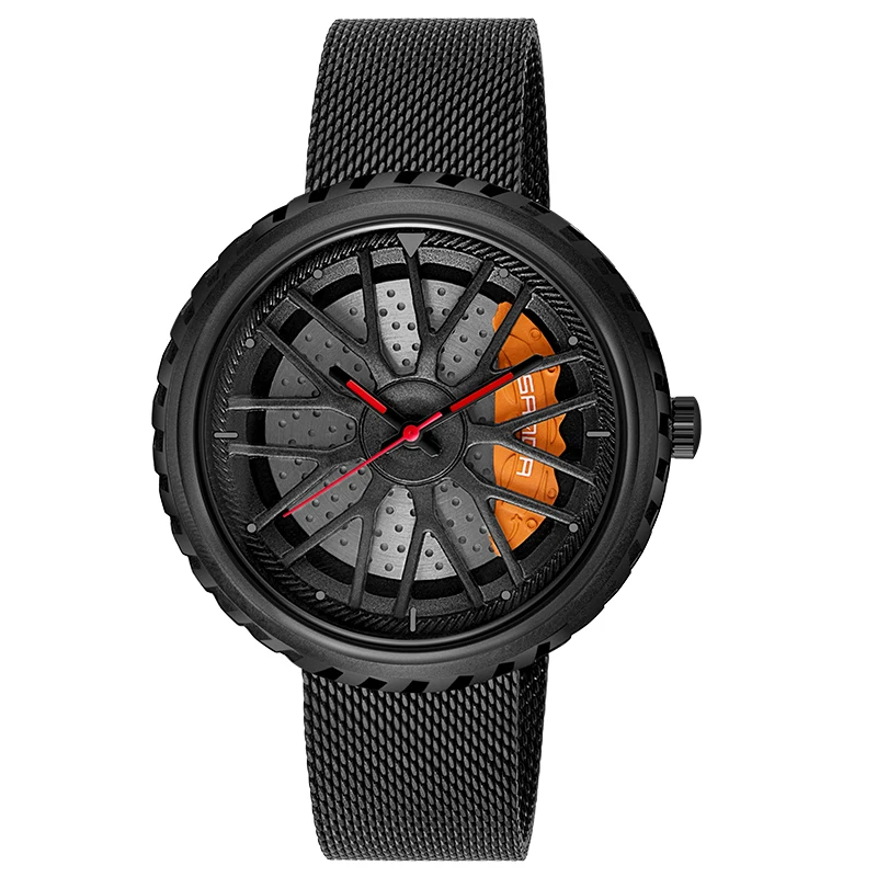 Unique Car Wheel Watch for Men Fashion Quartz Steel Mesh Strap Clock Relogio Masculine
Unique Car Wheel Watch for Men Fashion Quartz Steel Mesh Strap Clock Relogio Masculine