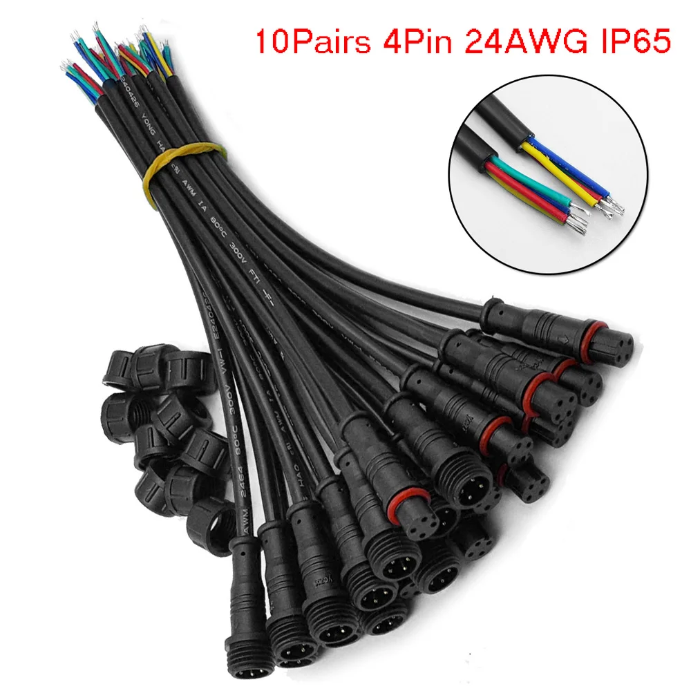 10 * набор кабельных разъемов 24AWG 4-контактный аксессуар черные IP65 светодиодный ные ленты провод OD 4 мм Замена
10 * набор кабельных разъемов 24AWG 4-контактный аксессуар черные IP65 светодиодный ные ленты провод OD 4 мм Замена
