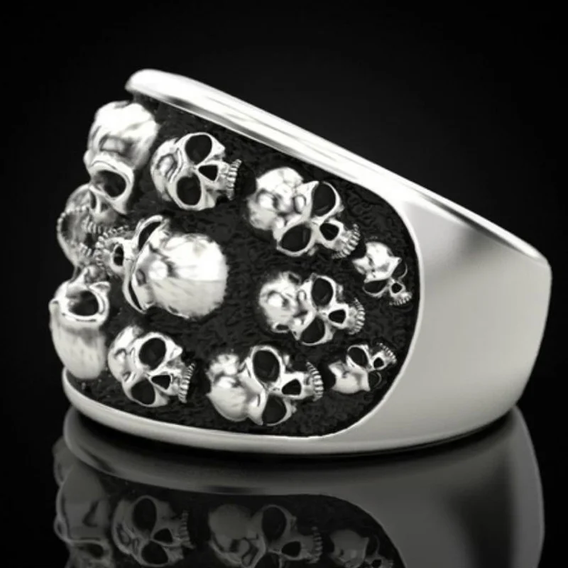 Fashion hip hop punk skull ring gothic retro ring men and women gifts wholesale
Fashion hip hop punk skull ring gothic retro ring men and women gifts wholesale