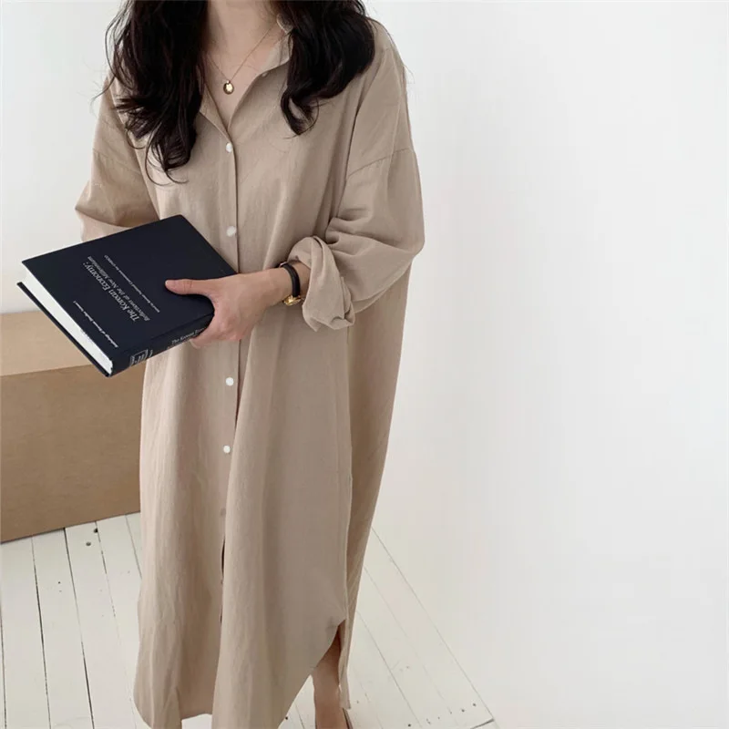 5 Color New Spring Women's Large Size Loose Shirt Skirt Long Cotton And Linen Foreign Trade Blouses
5 Color New Spring Women's Large Size Loose Shirt Skirt Long Cotton And Linen Foreign Trade Blouses
