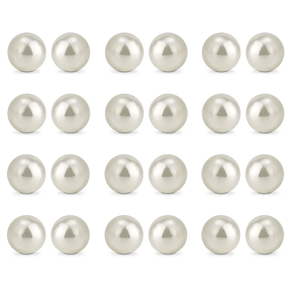 12 Pairs Women Faux Pearl Round Stud Earring Jewelry Charming Hypoallergenic Ear Studs Sets
12 Pairs Women Faux Pearl Round Stud Earring Jewelry Charming Hypoallergenic Ear Studs Sets