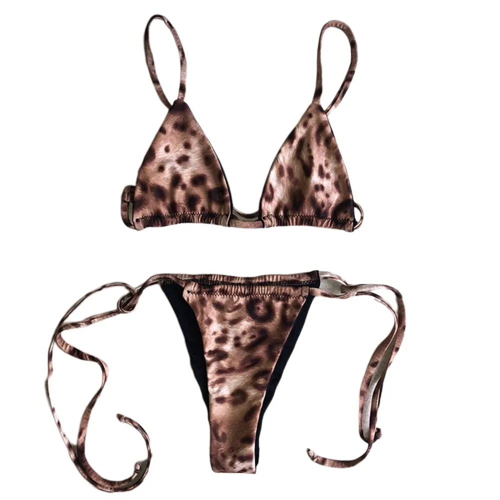 Women2 pcs Sexy Bikini Set Straps Type Leopard Print Padded Halter Bra Triangle Panty Swimming Suit Bathing Suit For Swimming
Women2 pcs Sexy Bikini Set Straps Type Leopard Print Padded Halter Bra Triangle Panty Swimming Suit Bathing Suit For Swimming