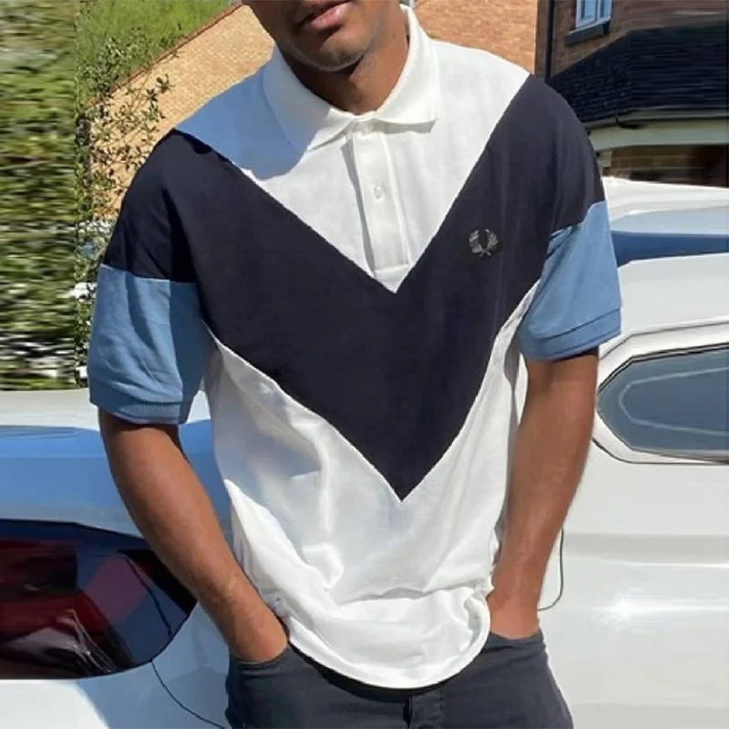 Summer Casual Short Sleeve Polo Shirts For Men Lapel Buttoned Pullover 2021 Fashion Patchwork Polo Tops Streetwear Mens Clothing
Summer Casual Short Sleeve Polo Shirts For Men Lapel Buttoned Pullover 2021 Fashion Patchwork Polo Tops Streetwear Mens Clothing