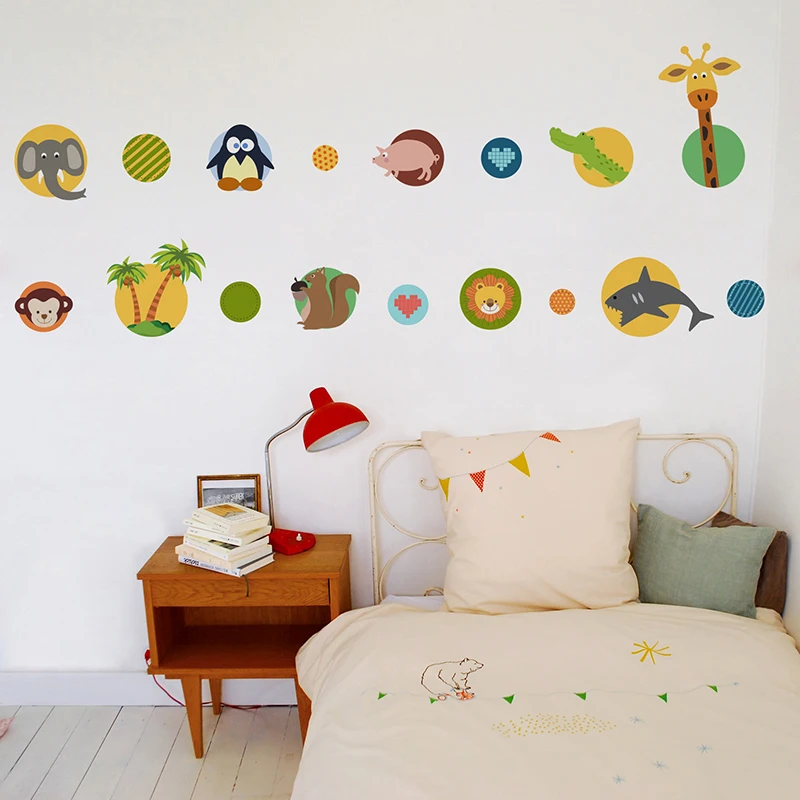 Animals Wall Stickers Kids Room Giraffe Frog Monkey Lion Elephant Decoration Nursery Mural Decals Safari Home Decor
Animals Wall Stickers Kids Room Giraffe Frog Monkey Lion Elephant Decoration Nursery Mural Decals Safari Home Decor