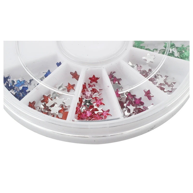 300 PCS 3Mm Star Crystal Nail Art Decorations Glitter Rhinestone Wheel | Красота и здоровье