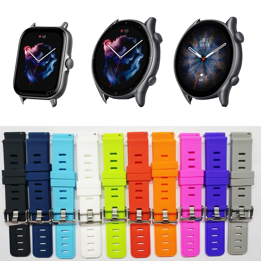20mm/22mm Silicone band For Amazfit GTS/2/2e/GTS2 Mini/GTR 3/Pro 47mm/GTR2/2e/stratos 2/3 Sport Watch Bracelet Amazfit bip strap
20mm/22mm Silicone band For Amazfit GTS/2/2e/GTS2 Mini/GTR 3/Pro 47mm/GTR2/2e/stratos 2/3 Sport Watch Bracelet Amazfit bip strap