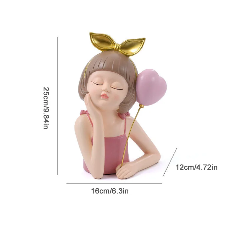 Creative Resin Balloon Girls Sculpture Ornaments Living Room Porch Storage Home Decoration Accessories Wedding Birthday Gifts
Creative Resin Balloon Girls Sculpture Ornaments Living Room Porch Storage Home Decoration Accessories Wedding Birthday Gifts