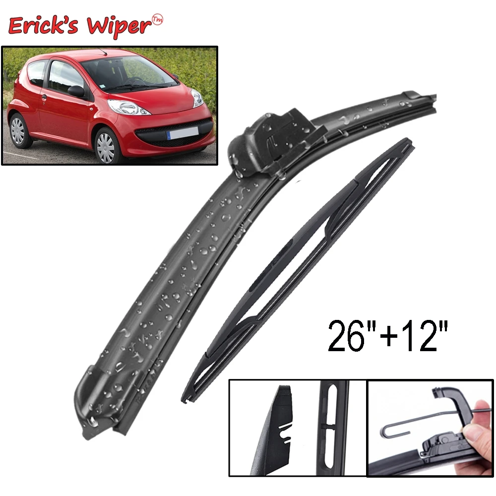 

Erick's Wiper Front & Rear Wiper Blades Set Kit For Toyota Aygo AB10 2005 - 2014 Windshield Windscreen 26"12"