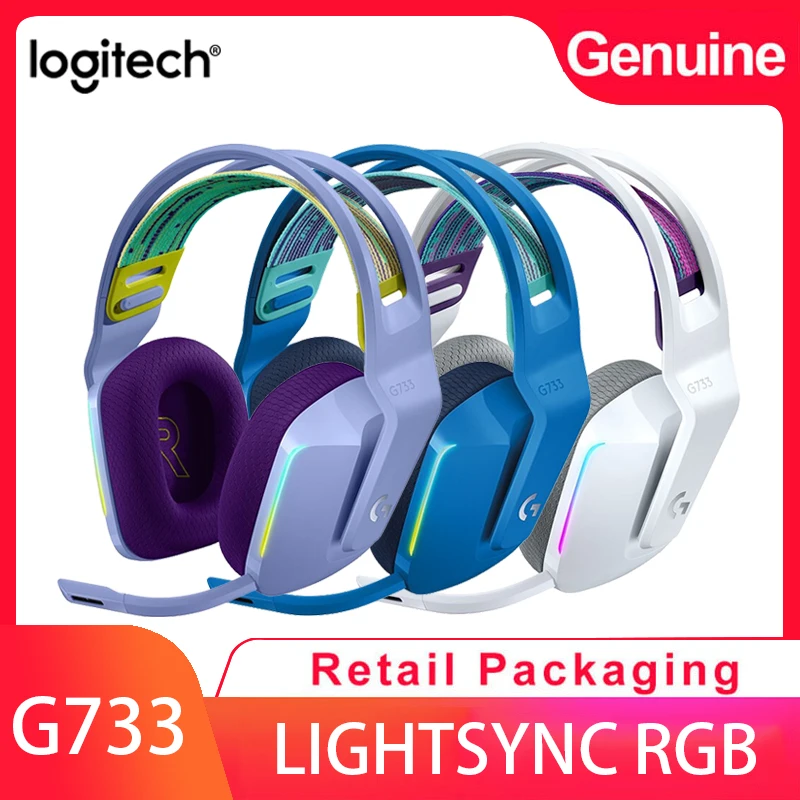 Беспроводная игровая гарнитура Logitech G733LIGHTSPEED RGB DTS наушники: X 2 0 объемный звук для