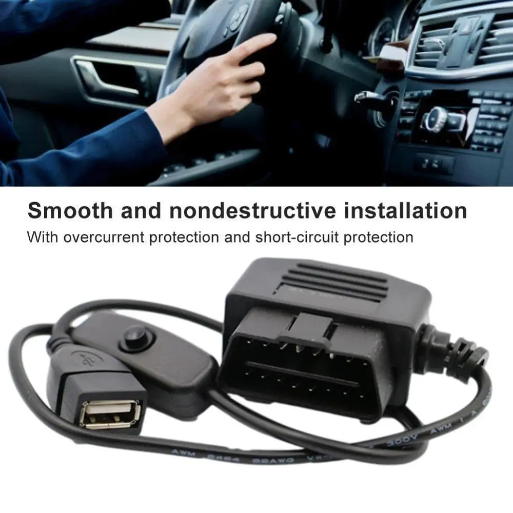 OBD Driving Recorder Step-Down Cable Cable Lossless 5v Female Monitoring Power Supply Module USB Wiring Parking Waterproof C9H5
OBD Driving Recorder Step-Down Cable Cable Lossless 5v Female Monitoring Power Supply Module USB Wiring Parking Waterproof C9H5