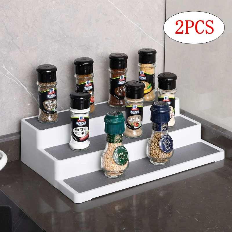 2 Pcs 3-Tier Seasoning Kitchen Storage Desktop Bottles Jars Cans PP + PPR Cupboard Organizer Waterproof Shelf Storage Box
2 Pcs 3-Tier Seasoning Kitchen Storage Desktop Bottles Jars Cans PP + PPR Cupboard Organizer Waterproof Shelf Storage Box