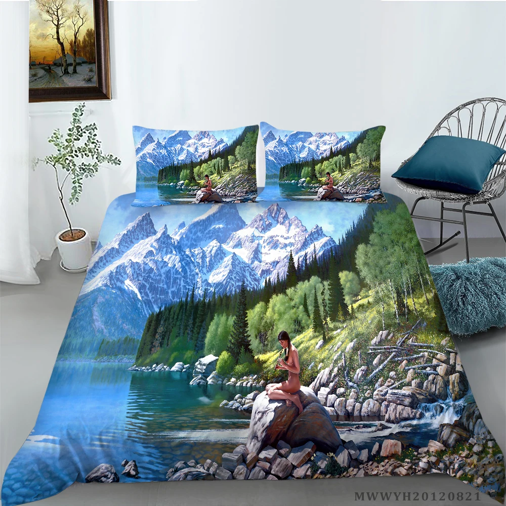 Hot sale Oil Painting Valley Landscape Printing Bedding set Duvet cover with pillowcases Quilt cover 2/3pcs
Hot sale Oil Painting Valley Landscape Printing Bedding set Duvet cover with pillowcases Quilt cover 2/3pcs