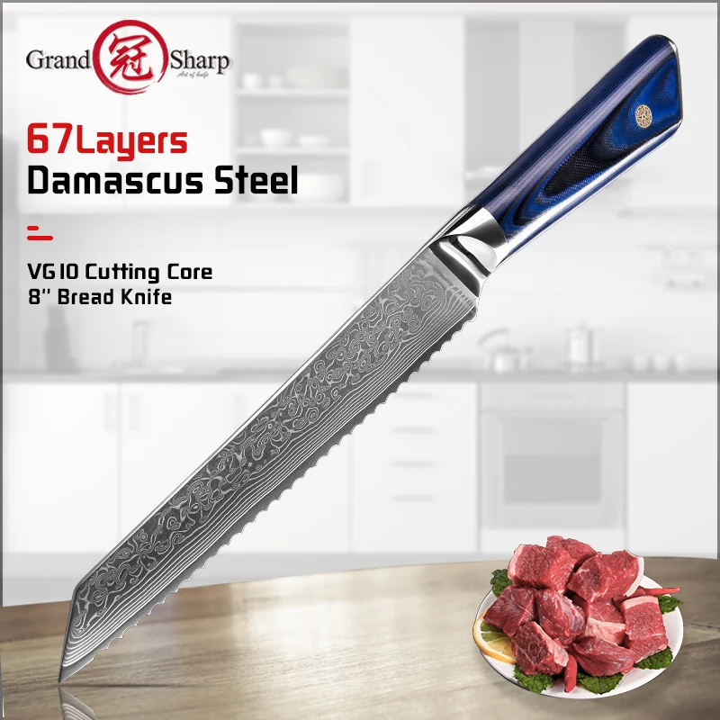 Grandsharp кухонный хлебный нож 8 дюймов зубчатый нож для хлеба дамасский Сталь нож для выпечки тостов демпфер для выпечки ножи
Grandsharp кухонный хлебный нож 8 дюймов зубчатый нож для хлеба дамасский Сталь нож для выпечки тостов демпфер для выпечки ножи