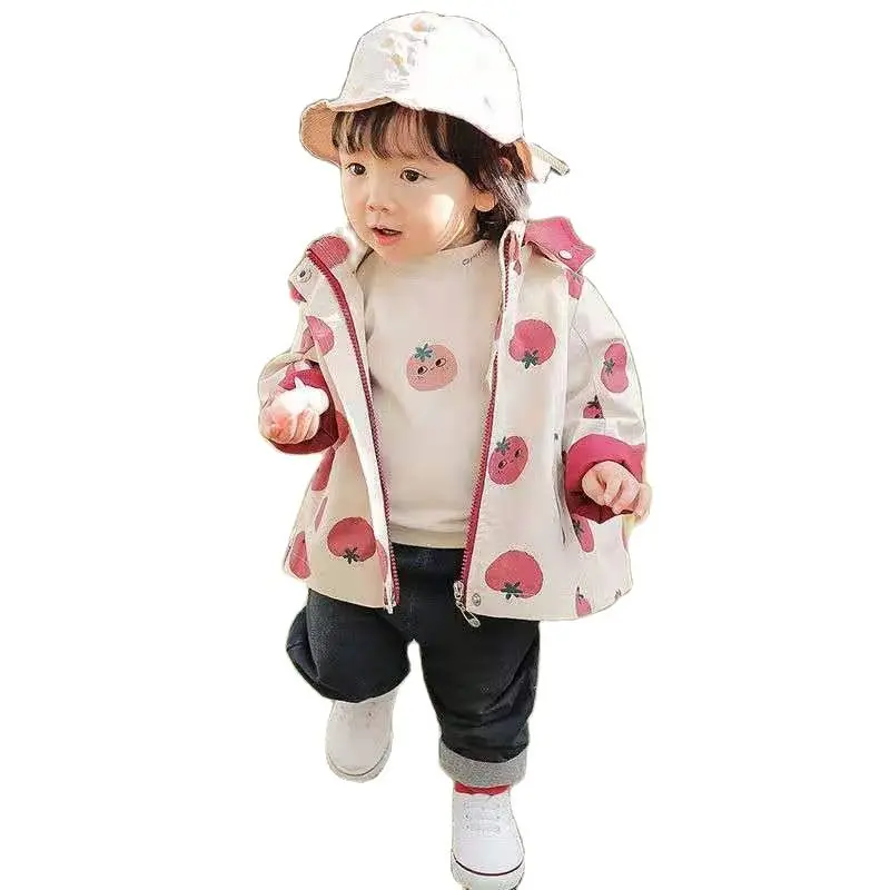 Girls Windbreaker Coat 2021 Spring New Girls Cherry Jackets Hooded Coats Sweet Baby Girls Coat Clothes Children Kids Clothing
Girls Windbreaker Coat 2021 Spring New Girls Cherry Jackets Hooded Coats Sweet Baby Girls Coat Clothes Children Kids Clothing