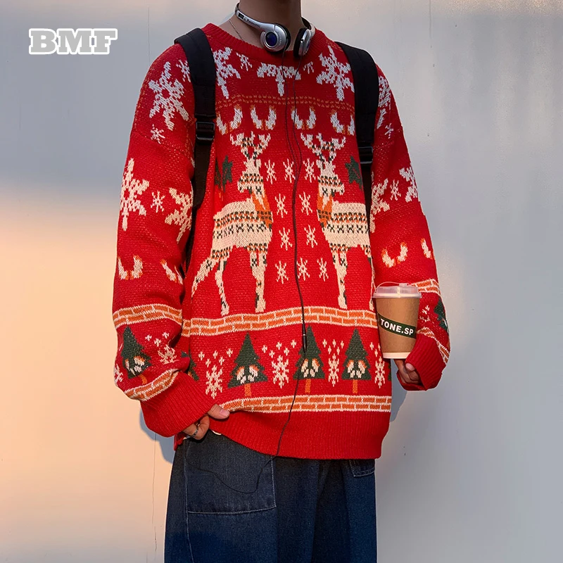 Fashion Streetwear Ugly Christmas Sweaters Kpop Couple Clothes For Men Women Korean Hip Hop Knitted Pullovers Holiday Party Coat
Fashion Streetwear Ugly Christmas Sweaters Kpop Couple Clothes For Men Women Korean Hip Hop Knitted Pullovers Holiday Party Coat