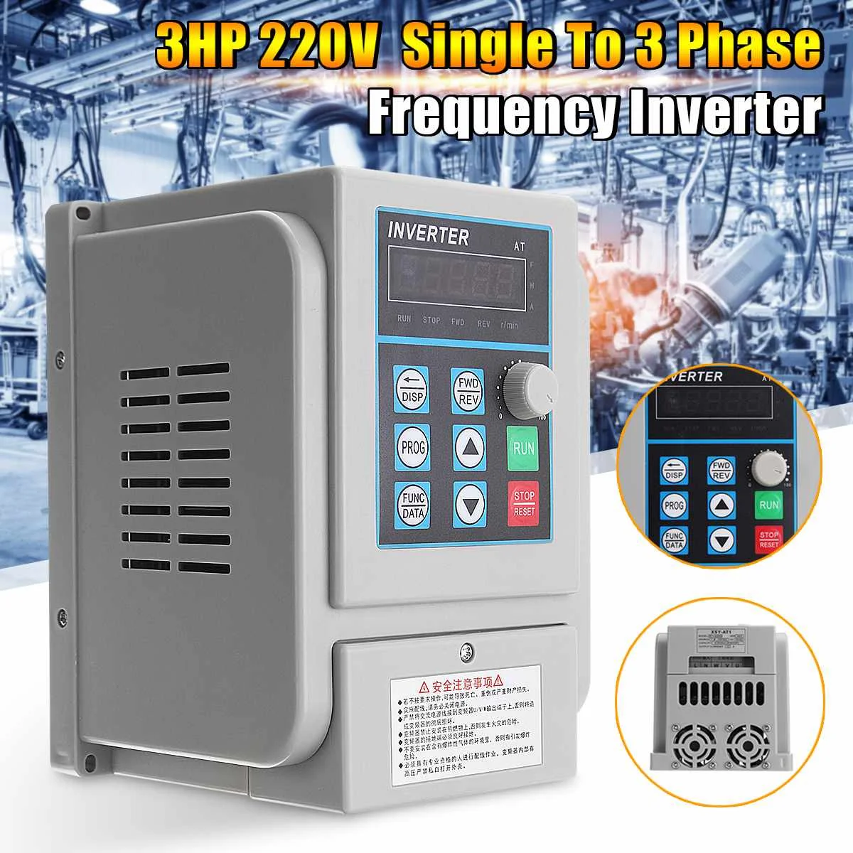 VFD Inverter VFD 2.2KW PWM Control Frequency Inverter AT1 3P 220V Output Frequency Converter Variable Frequency Drive EU Stock
VFD Inverter VFD 2.2KW PWM Control Frequency Inverter AT1 3P 220V Output Frequency Converter Variable Frequency Drive EU Stock