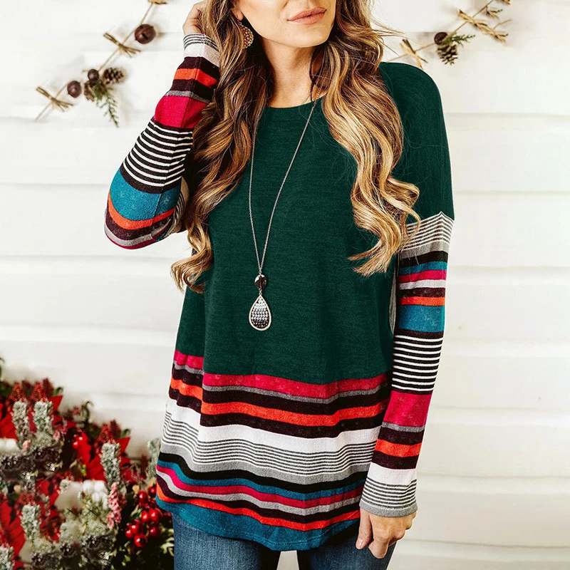 New Striped T Shirt Women Splicing Long Sleeve Top Women Loose Tee Shirts Autumn Fall T-shirt Tops Tee Female O-neck T-Shirts
New Striped T Shirt Women Splicing Long Sleeve Top Women Loose Tee Shirts Autumn Fall T-shirt Tops Tee Female O-neck T-Shirts