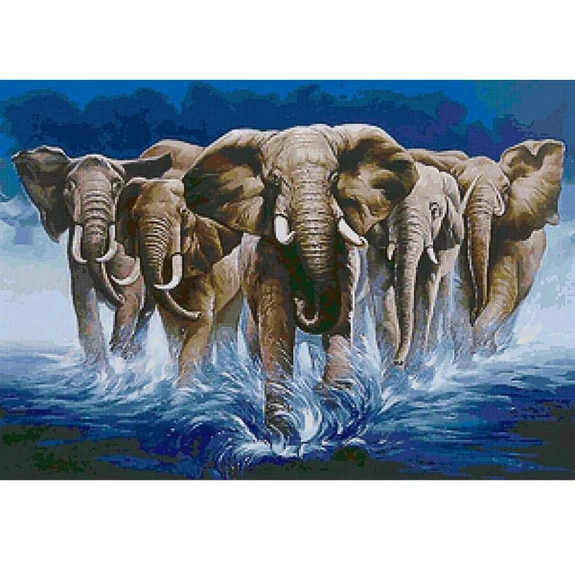 Diy 5D Modern Acrylic Diamond Painting Under Various Scenes Elephant Pattern Rectangular Pattern Home Living Room Sofa Art Deco
Diy 5D Modern Acrylic Diamond Painting Under Various Scenes Elephant Pattern Rectangular Pattern Home Living Room Sofa Art Deco
