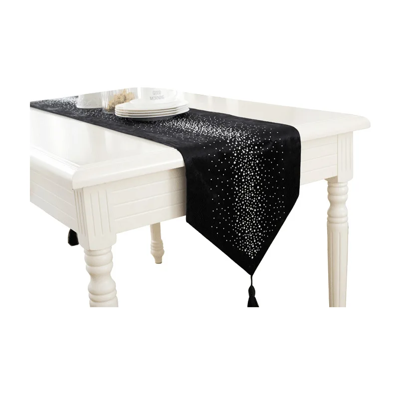 Pure black table runner with diamond down with bling Modern Table Runner Ironing Diamond 2 Layers Runner Table Cloth diamond
Pure black table runner with diamond down with bling Modern Table Runner Ironing Diamond 2 Layers Runner Table Cloth diamond