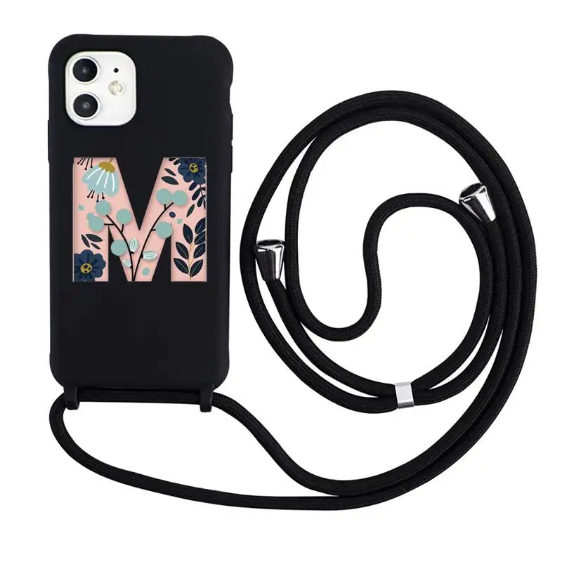 Custom 26 letter flower Phone Case Necklace Lanyard for iPhone 12 11 8 7 se 2020 mini pro X XS XR MAX Plus
Custom 26 letter flower Phone Case Necklace Lanyard for iPhone 12 11 8 7 se 2020 mini pro X XS XR MAX Plus