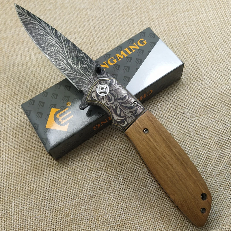 Pocket Knives Camping wood Handle Survival Knife Multifunction Outdoor Tactical Rescue Tools Folding Blade Hunting | Инструменты