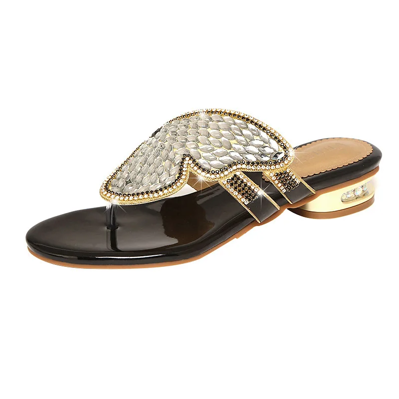 Fashion flip flop diamond slippers women's summer Bohemian flat bottomed beach shoes anti slip clip Sandal
Fashion flip flop diamond slippers women's summer Bohemian flat bottomed beach shoes anti slip clip Sandal
