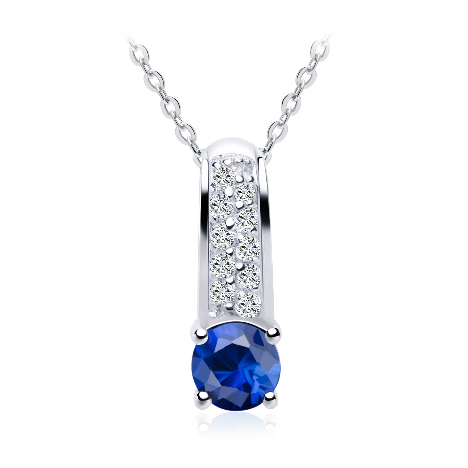 925 Silver pendant Blue CZ accented pendant White Gold Pendant Necklace Jewelry Gifts
925 Silver pendant Blue CZ accented pendant White Gold Pendant Necklace Jewelry Gifts