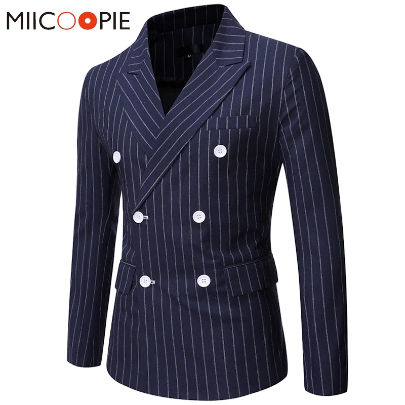 Classic Business Double Breasted Long Blazer Men Dress Fashion Wedding Prom Party V-Neck Striped Slim Fit Korean Men Suit Jacket 
Classic Business Double Breasted Long Blazer Men Dress Fashion Wedding Prom Party V-Neck Striped Slim Fit Korean Men Suit Jacket